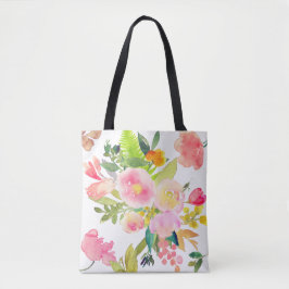 PixDezines Floral/Waterverf/Spring Bouquet Tote Bag