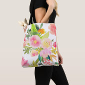 PixDezines Floral/Waterverf/Spring Bouquet Tote Bag (Dichtbij)