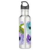 PixDezines Floral/Waterverf/water Roos Waterfles (Achterkant)