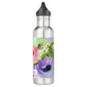 PixDezines Floral/Waterverf/water Roos Waterfles (Rechts)