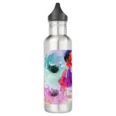 PixDezines Floral/Waterverf/water Roos Waterfles (Links)