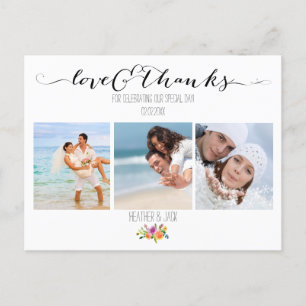 PixDezines Floral Wedding Bedankt Briefkaart