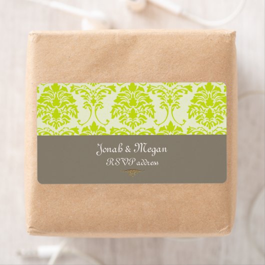 PixDezines Florentius Damask/DIY kleuren Etiket (Insitu)