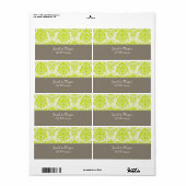 PixDezines Florentius Damask/DIY kleuren Etiket (Full Sheet)