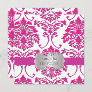 PixDezines FLORENTIUS DAMASK/HOT PINK Kaart