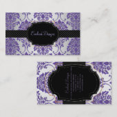 PixDezines florentius damask/paarse Visitekaartje (Voorkant / Achterkant)