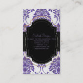 PixDezines florentius damask/paarse Visitekaartje (Achterkant)