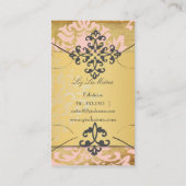 PixDezines  FLORENTIUS DAMASK/PINK Visitekaartje (Achterkant)