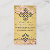 PixDezines  florentius damask/posh roze Visitekaartje (Achterkant)