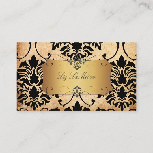 PixDezines  Florentius Damask Visitekaartje (Voorkant)