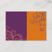 PixDezines Flourish Swirls tentkaarten/Sinaasappel Plaatskaartje (Achterkant)