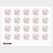 PixDezines FLOWER OF LIFE FAUX ROOS GOLD+MARBLE Ronde Sticker (Vel)