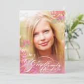 PixDezines Flowers Afstuderen Kaart (Staand voorkant)