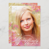 PixDezines Flowers Afstuderen Kaart (Voorkant / Achterkant)