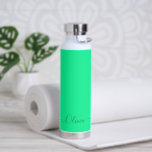 PixDezines Fluorescent Teal Groen DIY Kleur Waterfles<br><div class="desc">PixDezines waterfles,  fluorescent teal groen - DIY Kleur,  pas het aan met je favoriete lettertype.  Copyright © 2022 PixDezines™. Alle rechten voorbehouden.</div>