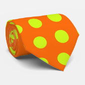 PixDezines fluorescerende groene stippen/dij achte Stropdas (Opgerold)