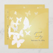 PixDezines Fluttering door... vlinder wit/plaag Kaart (Voorkant / Achterkant)