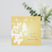 PixDezines Fluttering door... vlinder wit/plaag Kaart (Staand voorkant)