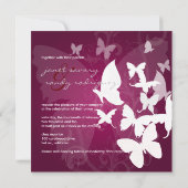 PixDezines Fluttering door... vlinder wit/plaag Kaart (Achterkant)