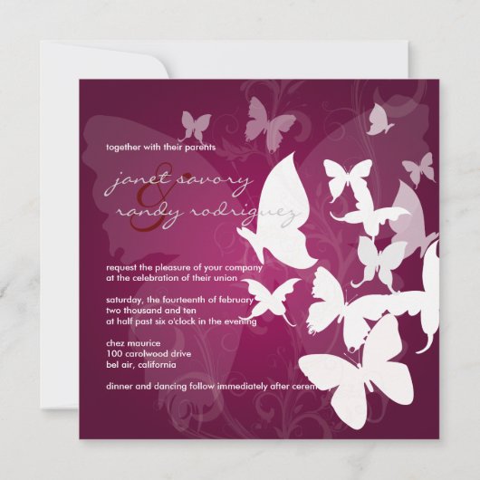 PixDezines Fluttering door... vlinder wit/plaag Kaart (Achterkant)