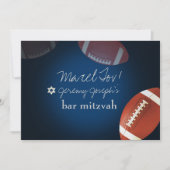 ✡ PixDezines FOOTBALL BAR MITZVAH/DIY COLOR Kaart (Voorkant)