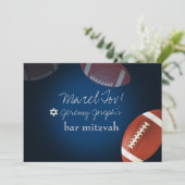 ✡ PixDezines FOOTBALL BAR MITZVAH/DIY COLOR Kaart (Staand voorkant)