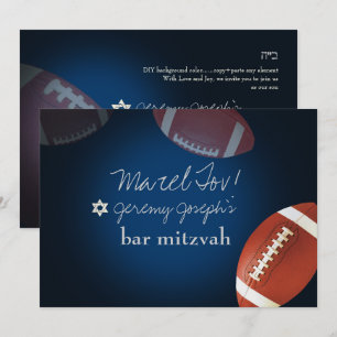 ✡ PixDezines FOOTBALL BAR MITZVAH/DIY COLOR Kaart