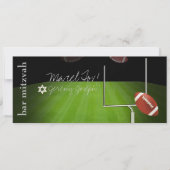 ✡ PixDezines FOOTBALL BAR MITZVAH, VELD GOAL POST Kaart (Voorkant)