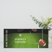 ✡ PixDezines FOOTBALL EINDZONE BAR MITZVAH Kaart (Staand voorkant)