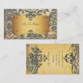 PixDezines Forentius damask/slate Visitekaartje (Voorkant / Achterkant)