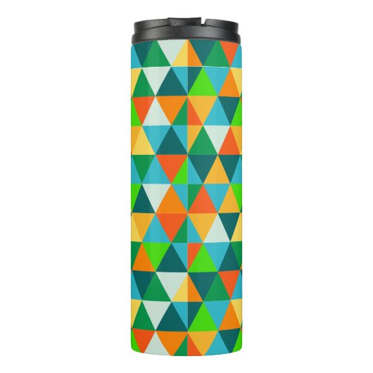 PixDezines Forest Green Geometric/Triangles Thermosbeker (Achterkant)