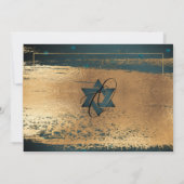 PixDezines FOREST GREEN GOLD BRUSHSTROKE Mitswa Kaart (Achterkant)