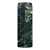 PixDezines FOREST GREEN MARBLE FAUX GOLD VEINS Thermosbeker (Achterkant)