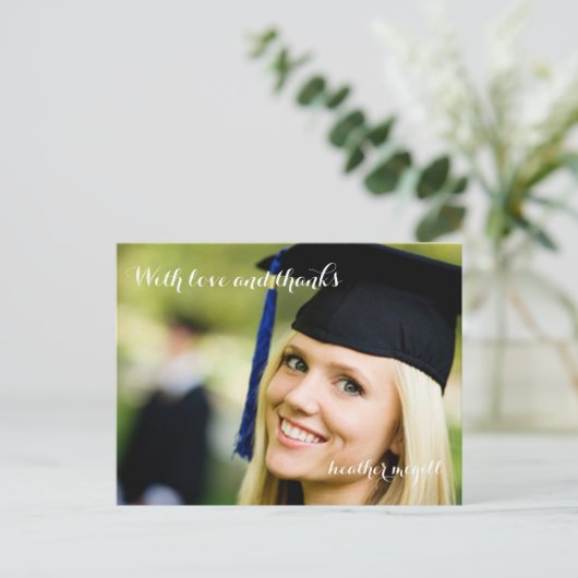 PixDezines foto bedankt briefkaarten (Staand voorkant)