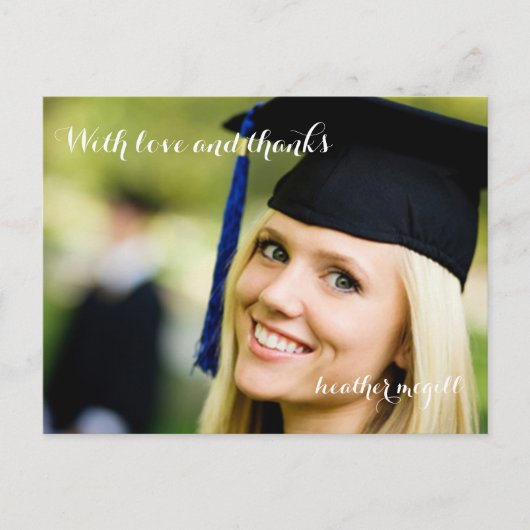 PixDezines foto bedankt briefkaarten (Voorkant)