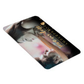 PixDezines foto bewaar onze datum/gouden penseelsc Magneet (Rechterzijde)