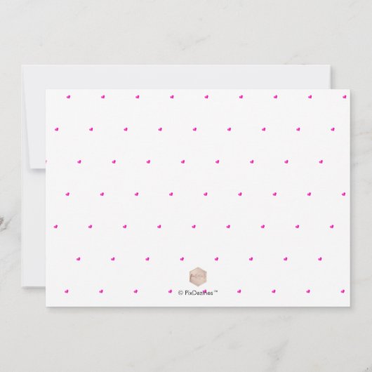 PixDezines Foto Save the Date-agenda Roze hart Kaart (Achterkant)