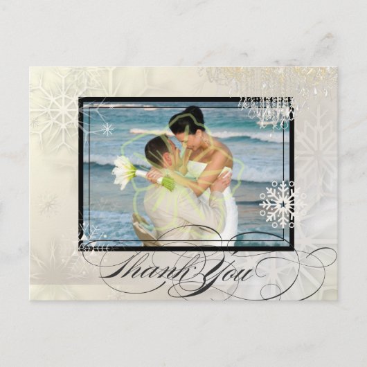 PixDezines foto sneeuwvlokken + kroonluchter / doe Briefkaart (Voorkant)