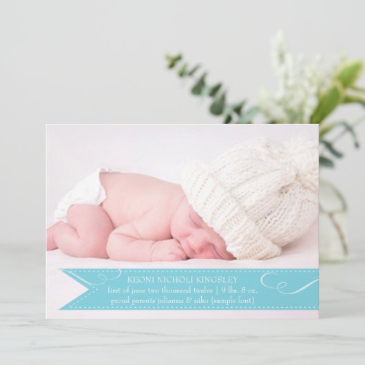 PixDezines foto's geboorte aankondiging (Staand voorkant)