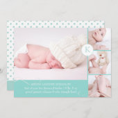 PixDezines fotosjabloon geboorte aankondiging (Voorkant / Achterkant)