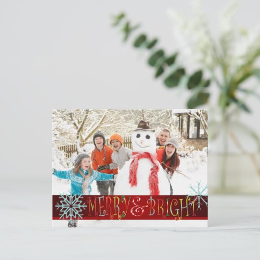 PixDezines-fotosjabloon voor vakantiewensen Feestdagenkaart (Staand voorkant)