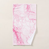 PixDezines Framboos Roze Marmer Aders Bad Handdoek (Handdoek)
