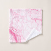 PixDezines Framboos Roze Marmer Aders Bad Handdoek (Wasdoekje)