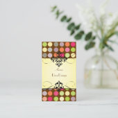 PixDezines Funky Polka dots| DIY achtergrondkleur! Visitekaartje (Staand voorkant)