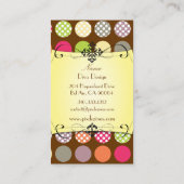 PixDezines Funky Polka dots| DIY achtergrondkleur! Visitekaartje (Achterkant)