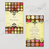 PixDezines Funky Polka dots| DIY achtergrondkleur! Visitekaartje (Voorkant / Achterkant)