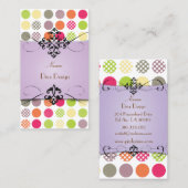 PixDezines Funky Stippen | Doe-het-zelf-achtergron Visitekaartje (Voorkant / Achterkant)