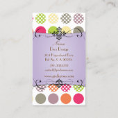 PixDezines Funky Stippen | Doe-het-zelf-achtergron Visitekaartje (Achterkant)