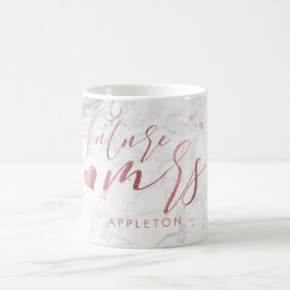 PixDezines Future Mrs/Faux Roos Gold/Modern Script Koffiemok