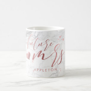 PixDezines Future Mrs/Faux Roos Gold/Modern Script Koffiemok